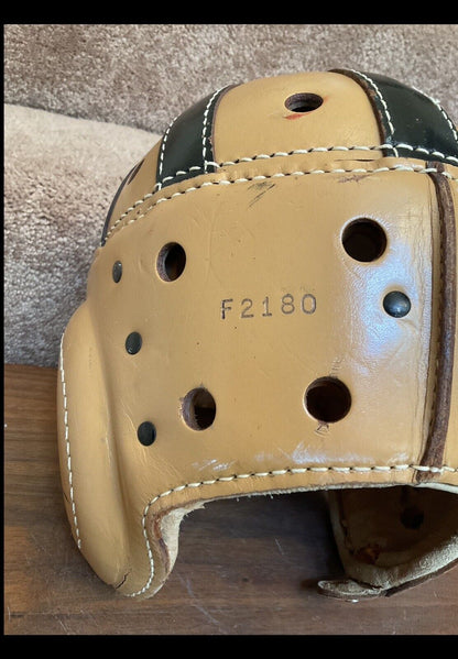 buy leather football helmet Original Rawlings Authentic F2180 Leather Suspension Football Helmet S – WESTBROOKSPORTSCARDS