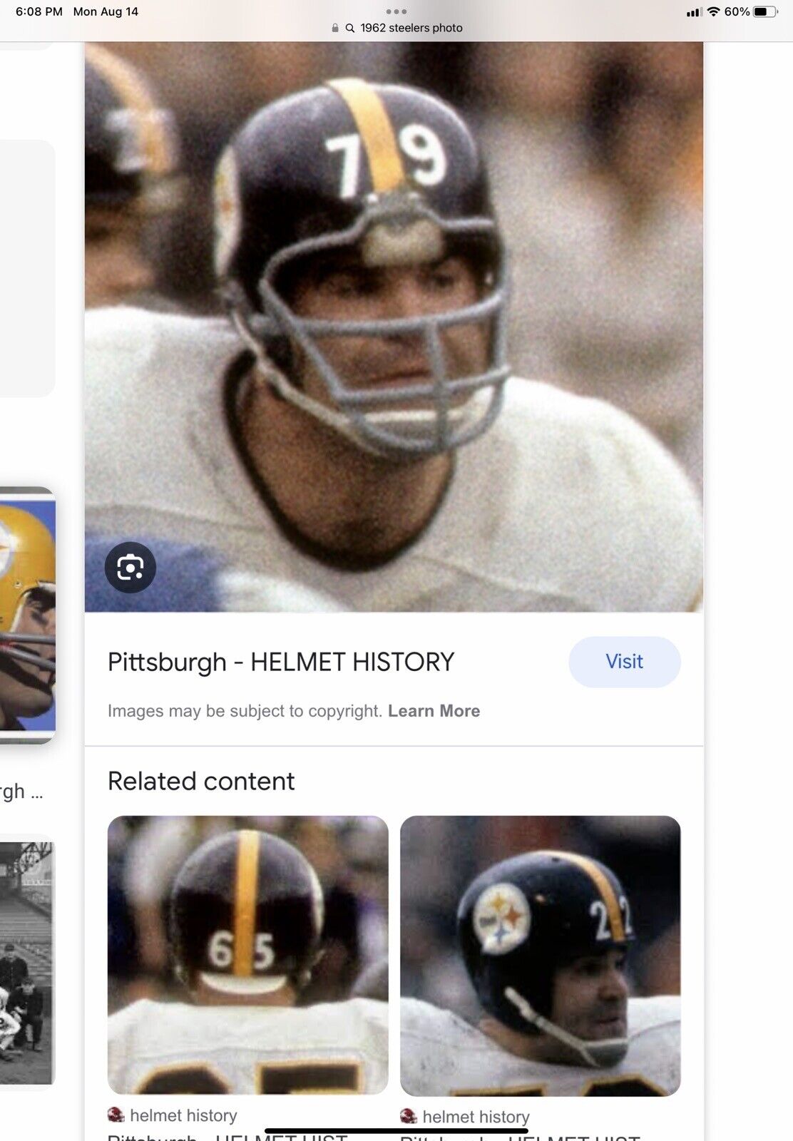 RK2 Style Suspension Football Helmet Pittsburgh Steelers 1962 Playoff Game Steel Sports Mem, Cards & Fan Shop:Fan Apparel & Souvenirs:Football-NFL Riddell   