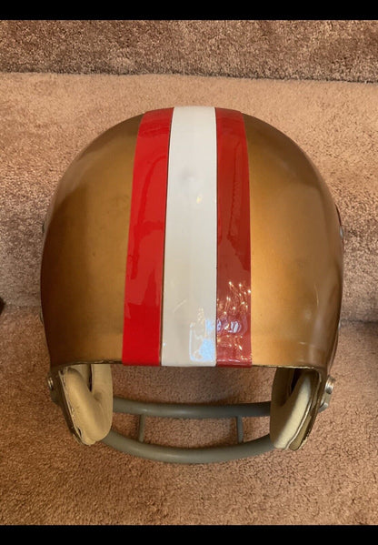 bike 49ers football helmets Wilson Suspension Football Helmet Custom San Francisco 49ers 1970 RIDD – WESTBROOKSPORTSCARDS