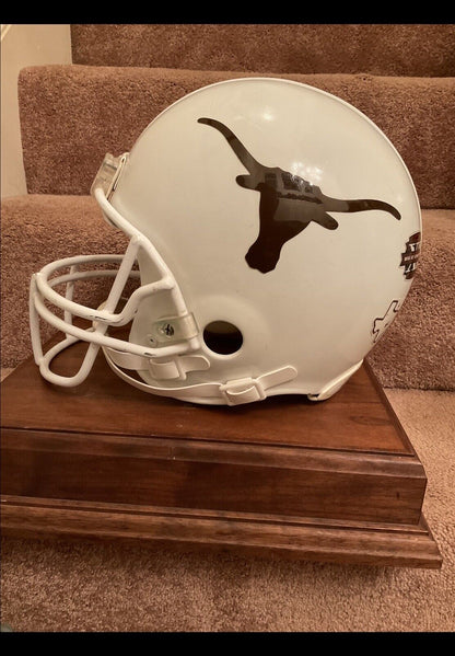 big 12 football toy helmets RIddell VSR4 Football Helmet Texas Longhorns Vince Young Tribute – WESTBROOKSPORTSCARDS