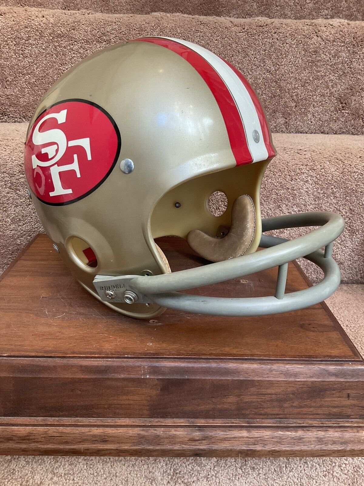 Original Riddell 1971 San Francisco 49ers Kra-Lite Game Football Helmet Sports Mem, Cards & Fan Shop:Fan Apparel & Souvenirs:Football-NFL Riddell   