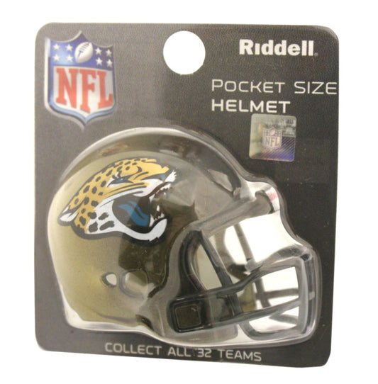 Riddell Pocket Pro and Throwback Pocket Pro mini helmets ( NFL ): Jacksonville Jaguars Revolution Pocket Pro Helmet- 2013 Version