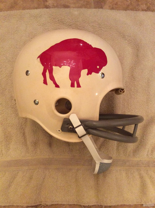 Original Authentic Vintage NFL Riddell Kra-Lite Game Football Helmets circa 1960-1970: Vintage Riddell Kra-Lite Football Helmet-1970 Buffalo Bills- Very Rare  WESTBROOKSPORTSCARDS   