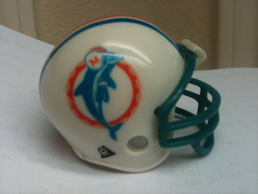 Riddell Pocket Pro and Throwback Pocket Pro mini helmets ( NFL ): Miami Dolphins 1980-1996 Throwback Pocket Pro Helmet (Dolphin over Hoop with Teal mask)