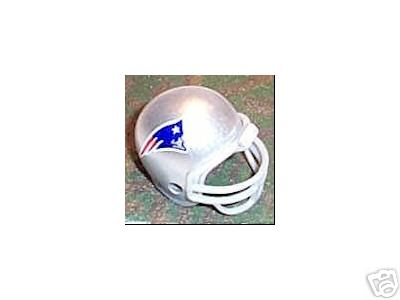 New England Patriots Riddell NFL Pocket Pro Helmet 1993 Throwback (Silver Helmet with Blue logo and Gray Mask)  WESTBROOKSPORTSCARDS   