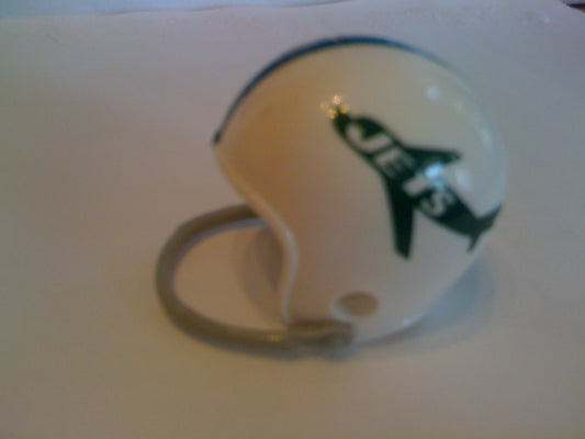 Riddell Pocket Pro and Throwback Pocket Pro mini helmets ( NFL ): 1963 New York Jets Custom Single-Bar Throwback Pocket Pro Helmet (Jet Logo)
