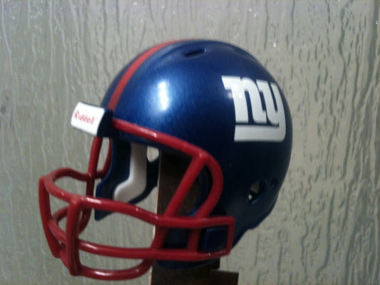 New York Giants Revolution Riddell NFL Pocket Pro Helmet (Alternate Red mask)  WESTBROOKSPORTSCARDS   