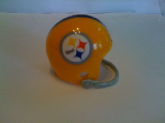 Riddell Pocket Pro and Throwback Pocket Pro mini helmets ( NFL ): 1962 Pittsburgh Steelers Custom Single-Bar Throwback Pocket Pro Helmet (Gold helmet)