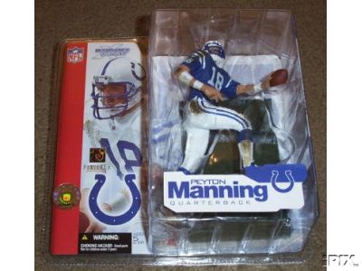 McFarlane Football Sports Picks Figurines: Peyton Manning Indianapolis Colts Rare Blue Jersey Variation McFarlane Sports Picks