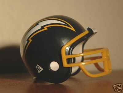 San Diego Chargers Riddell NFL Pocket Pro Throwback (Navy throwback helmet with Yellow Mask)  WESTBROOKSPORTSCARDS   