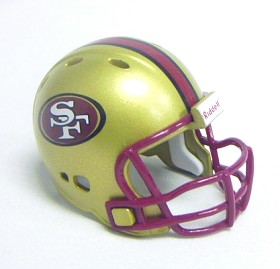 Riddell Pocket Pro and Throwback Pocket Pro mini helmets ( NFL ): San Francisco 49ers Revolution Throwback Pocket Pro Helmet