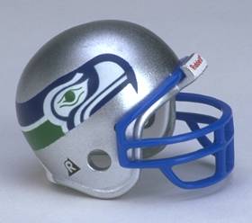 Riddell Pocket Pro and Throwback Pocket Pro mini helmets ( NFL ): Seattle Seahawks 1983-2001 Throwback Pocket Pro Helmet from series 2