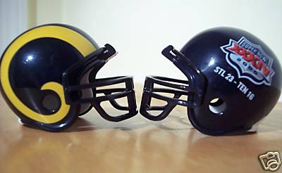 Riddell Pocket Pro and Throwback Pocket Pro mini helmets ( NFL ): St. Louis Rams Super Bowl XXXIV Championship Pocket Pro Helmet (1 Helmet)