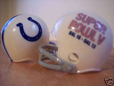 Riddell Pocket Pro and Throwback Pocket Pro mini helmets ( NFL ): Baltimore Colts Super Bowl V Championship Pocket Pro Helmet (1 Helmet)