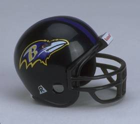 Riddell Pocket Pro and Throwback Pocket Pro mini helmets ( NFL ): Baltimore Ravens Pocket Pro Helmet