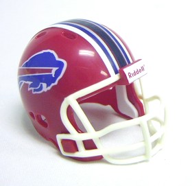 Riddell Pocket Pro and Throwback Pocket Pro mini helmets ( NFL ): Buffalo Bills 2002-2010 Throwback Revolution Pocket Pro Helmet
