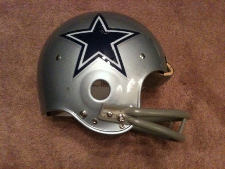 Game Used NFL, Riddell Kra-Lite, and Miscellaneous Helmets: TAK-29 Vintage Riddell Kra-Lite II Dallas Cowboys Football Helmet Circa 1972- Harris  WESTBROOKSPORTSCARDS   