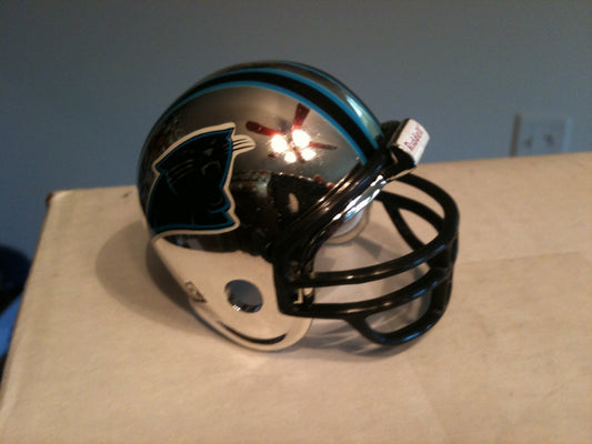 Riddell Pocket Pro and Throwback Pocket Pro mini helmets ( NFL ): Carolina Panthers Chrome Pocket Pro Helmet