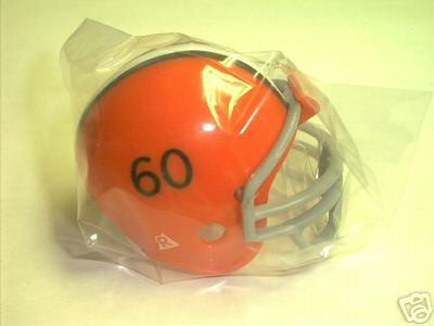 Riddell Pocket Pro and Throwback Pocket Pro mini helmets ( NFL ): Cleveland Browns 1960 Throwback Pocket Pro Helmet (with Numbers on Helmet) from series II (2)