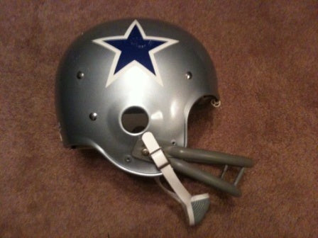Game Used NFL, Riddell Kra-Lite, and Miscellaneous Helmets: Dallas Cowboys Authentic Vintage NFL Riddell Kra-Lite Game Football Helmet 64-66  WESTBROOKSPORTSCARDS   