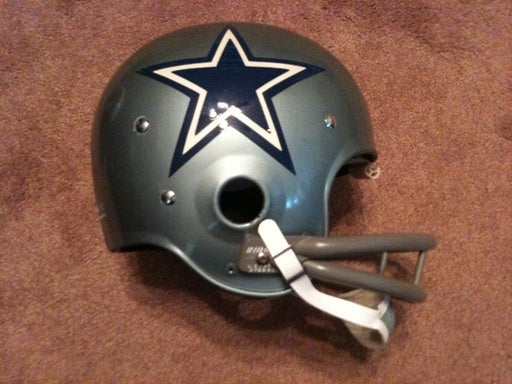 Game Used NFL, Riddell Kra-Lite, and Miscellaneous Helmets: Dallas Cowboys Authentic Vintage NFL Riddell Kra-Lite Game Football Helmet circa 1971- Very Rare  WESTBROOKSPORTSCARDS   