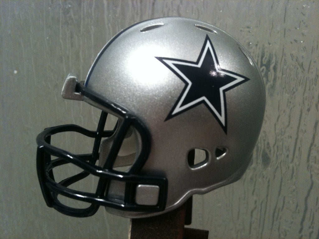 Dallas Cowboys Riddell NFL Revolution Pocket Pro Helmet (Alternate Navy mask)  WESTBROOKSPORTSCARDS   