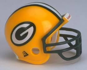 Riddell Pocket Pro and Throwback Pocket Pro mini helmets ( NFL ): Green Bay Packers Pocket Pro Helmet