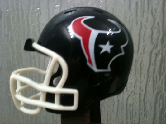 Riddell Pocket Pro and Throwback Pocket Pro mini helmets ( NFL ): Houston Texans Revolution Pocket Pro Helmet (Alternate White mask)