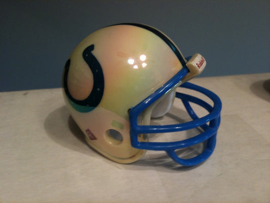 Indianapolis Colts Riddell NFL Pocket Pro Helmet 1995-2003 Throwback Chrome (Blue mask)  WESTBROOKSPORTSCARDS   