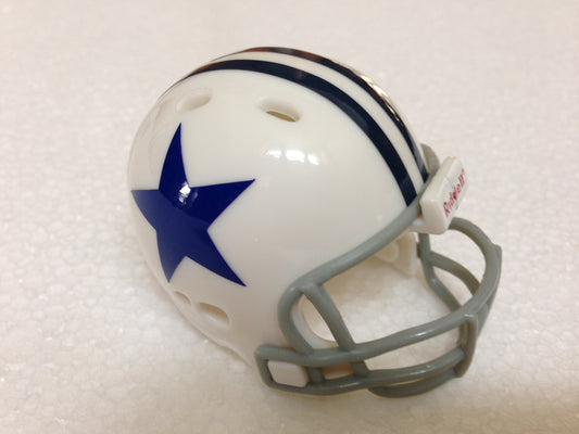 Riddell Pocket Pro and Throwback Pocket Pro mini helmets ( NFL ): Dallas Cowboys White Revolution Riddell Pocket Pro Helmet