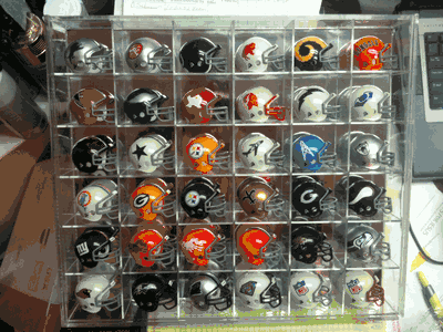 Used Riddell 36-Count Acrylic Display Case (Does not include helmets)  WESTBROOKSPORTSCARDS   